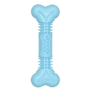 Rubber Sport Toy Indestructible Leakage Food <b>Dumbbell</b> Hiding Food Bite Pet Chew Dog Toy Safe Rubber Toy - Product Image 3