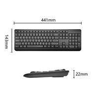 Clavier de projection sans fil USB 2,4 GHz AZERTY pleine taille (français/suédois/coréen/thaïlandais) – Nouveau