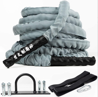 Corde de combat Yueda en polyester 38MM*15M avec ligne noire et colorée, longueurs 9/12/15m pour entraînement de force, usage universel