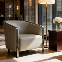 Fauteuil individuel d'hôtellerie, chaise d'appoint rembourrée pour hall d'accueil d'hôtel