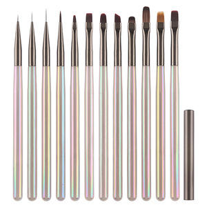 Pinceau à ongles en fibres synthétiques, pointe fine pour le dessin de lignes de précision, gel micron, manucure - Product Image 5