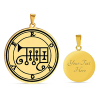 Or Roi Asmoday Sigil Démon Origines Joint Moindre Clé de Salomon Bijoux Goetia 25-36 Talisman Pendentif En Acier Inoxydable Collier