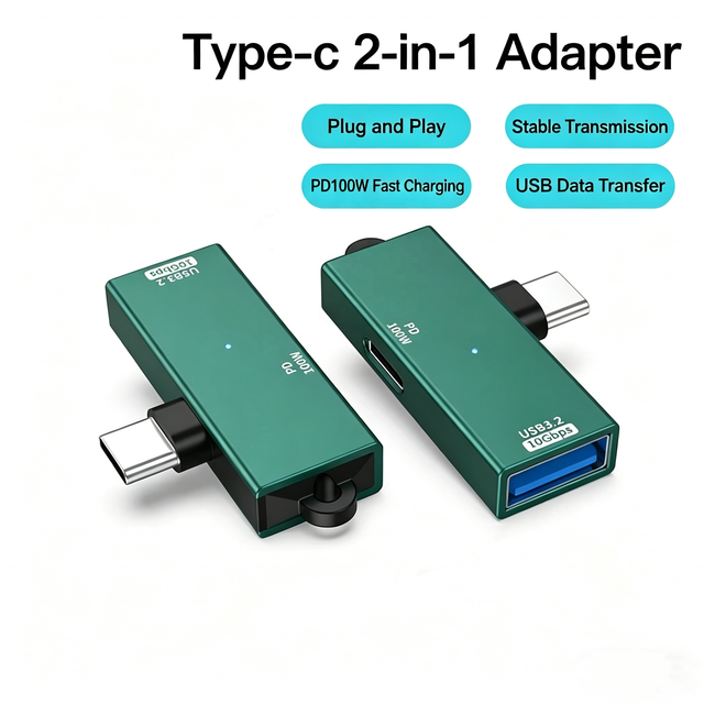 PD Fast Charging Type-C to USB OTG Adapter Multi-functional Charging Head for Laptops