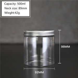 89mm calibre 200ml 250ml 300ml 400ml 500ml 600ml 800ml1000ml de plástico transparente para mascotas tarro de comida de envases de frasco con tapa de tornillo - Product Image 4