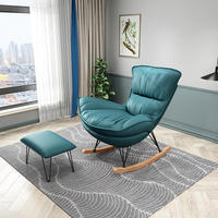 Fauteuil lounge moderne en cuir avec design ergonomique, idéal pour la relaxation dans le salon, fauteuil à bascule