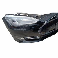 Rakitan Bumper depan, Kit bodi berkualitas tinggi untuk Tesla Model S dengan kisi, kipas Radiator, dan lampu depan
