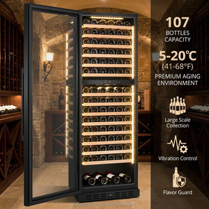 Oem 24 Bottle Wine Refrigerator Single Zone Adjustable Thermostat Stainless Steel <b>Tall</b> Cooler <b>Cabinet</b> Built-in Freestanding Wc- - Product Image 4