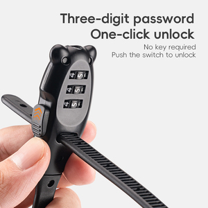 ROCKBROS Cadenas à câble portable avec <span class=keywords><strong>code</strong></span> à trois chiffres pour vélo, attache-câble à combinaison - Product Image 6