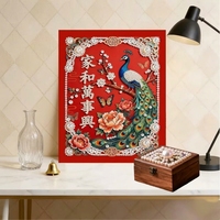 Peinture sur toile en relief personnalisée avec perles et diamants, peinture DIY avec cadre pour débutants, vente en gros