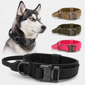 High Quality Heavy Duty Metal Buckle Pet <b>Dog</b> Training Collar Large <b>Dogs</b> Collar and Leash Set Tactical <b>Dog</b> Collar - Product Image 1