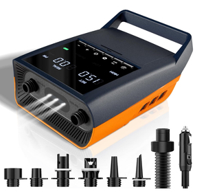 Pompe à air SUP rechargeable 12V portable en ABS <span class=keywords><strong>avec</strong></span> moniteur de pression des pneus pour planche à pagaie gonflable - Product Image 1