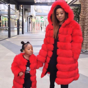 Cappotto OEM all'Ingrosso in Pelliccia Sintetica di Volpe Bubble da Donna, Giacca Invernale Lunga in Pelliccia Sintetica, Felpe con <span class=keywords><strong>Cappuccio</strong></span> Personalizzate Soffici in Pelliccia Sintetica da Donna - Product Image 4