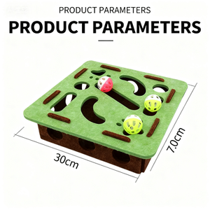 Kotak penyimpan mainan artefak dapat dimiringkan dengan lubang labirin kucing peliharaan klasik berbentuk kotak yang ramah lingkungan - Product Image 2