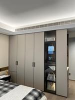 Armoire de rangement modulable moderne avec logo personnalisé, suspendue, pour dressing, dressing intégré, salon, combinaison armoire-penderie, du sol au plafond, en MDF