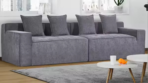 Sofá de tela moderno y sencillo para apartamento pequeño, con diseño de bloque de tofu y compresión al vacío, para sala de estar. - Product Image 5