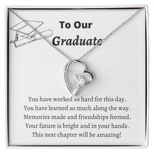 To Our Graduate Classic Copper Casting Heart Pendant Necklace with Custom Text <b>Card</b>-Graduation Gift for Her - Product Image 2