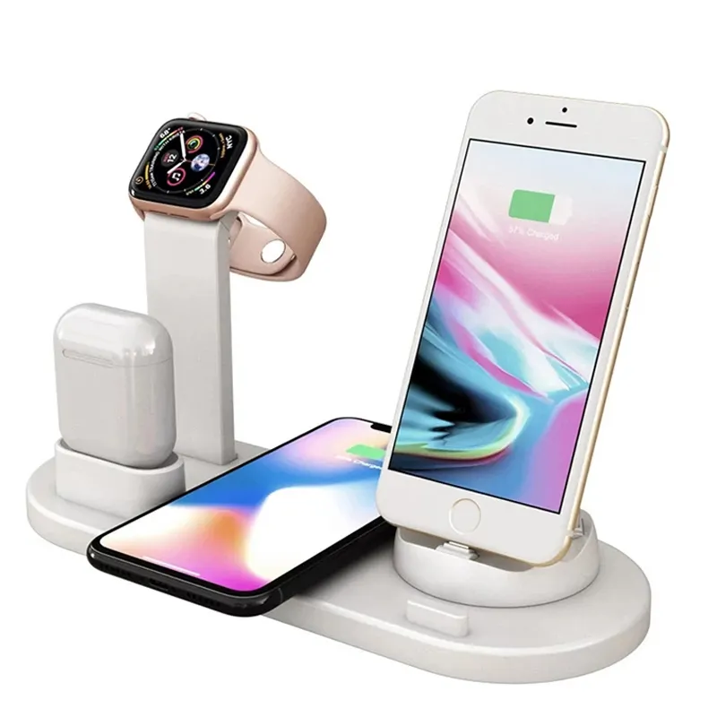 5 in 1 qi Wireless Charger Stand For iPhone 12 11 XR XS X 8 Fast Charging Dock Stand For Apple Watch 2 3 4 5 6 SE AirPods Pro