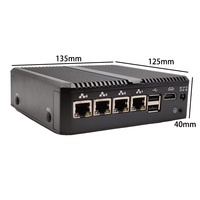 Mini PC Télétravail Edge 4x2.5GbE I226-V Appareil de Sécurité Intel Celeron J6412 PfSense OPNsense Passerelle VPN SOHO pour Équipes Distantes