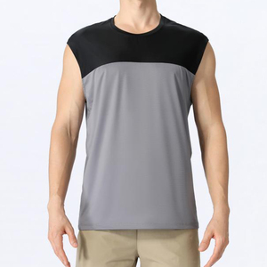 เสื้อกีฬาฤดูร้อนสำหรับผู้ชาย เสื้อกล้ามเพาะกาย ผ้าบาง สีสันสดใส แขนกุด - Product Image 2