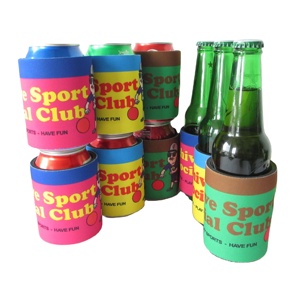 Wholesale Blank Sublimation 5Mm Neoprene Spring Snap Stubby Holder Custom Logo 12 Oz Beer Can Cooler Sleeve Slap Wrap Coozies - Product Image 5