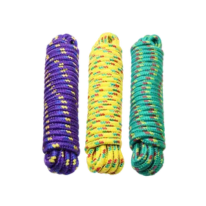 Various use Braided rope polyester polypropylene braided rope purple green yellow pp multifilment rope