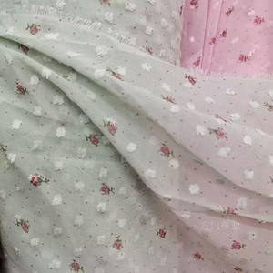 Ширина 150 см в горошек Вышивка шифоновая ткань с цветочным принтом сетчатая вуаль Тюлевая кружевная ткань для платья юбка - Product Image 5