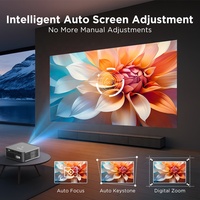 Proyector Portátil de Alta Calidad con Certificación Global de Google-TV, Versión de Sistema con Enfoque Automático y Keystone, para Interiores y Exteriores, 1080P, 1200ANSI
