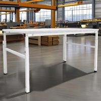 Bodur Factory - Vente en gros - Poste de travail pour ligne d'assemblage électronique - Table de travail - Cadre en acier laminé à froid - Plateau en MDF - Pieds réglables