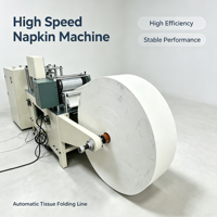 Máquina Automática para Fabricar y Doblar Servilletas de Papel, Controlada por PLC, con Motor de Engranajes, Alta Capacidad 800-2000 Piezas/Min