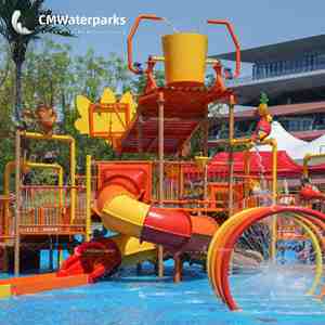 บ้านน้ำไฟเบอร์กลาสสำหรับโรงแรมรีสอร์ทอุปกรณ์สำหรับเด็กเล่นน้ำแบบใหม่ - Product Image 2