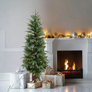 4FT Pre-lit Artificial Potted Christmas <b>Tree</b> with LED <b>Lights</b> for Home Hotel Porch Entryway Holiday Party Decoration - Product Image 4