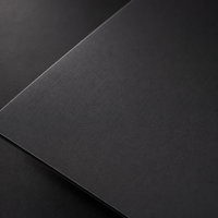 Papier d'art noir de luxe pour emballage de bijoux et cartes de visite, en pâte recyclée mixte, personnalisable en grammage et format, avec dorure, fourni directement par l'usine