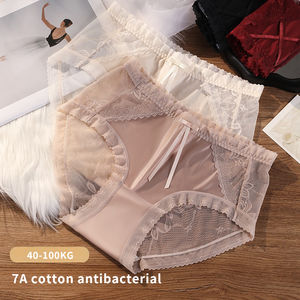B538 #   Braguitas Transparentes Sexys de Encaje Calado Personalizadas de Fábrica, Ropa Interior Transpirable Extrafina de Alta Elasticidad sin Costuras para Mujer - Product Image 1