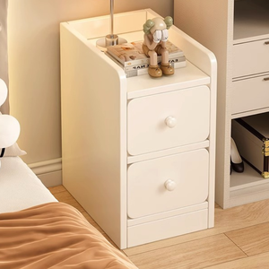 Mesita de Noche Moderna de Madera Maciza Estilo Europeo para Dormitorio de Hotel con 2 Cajones - Product Image 6