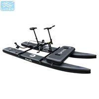 Vélo aquatique SUP à châssis plat en aluminium pour 1 personne avec tapis flottant avant, idéal pour la rivière, facile à ranger, de Chine Lumark