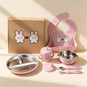 จานเด็กสแตนเลสเกรด 304 พร้อมโลโก้สั่งทำ ปลอดสาร BPA เป็นมิตรกับสิ่งแวดล้อม ชุดอาหารสำหรับ<span class=keywords><strong>เด็ก</strong></span>พร้อมซิลิโคนสำหรับอุปกรณ์เสริมสำหรับ<span class=keywords><strong>เด็ก</strong></span> - Product Image 3