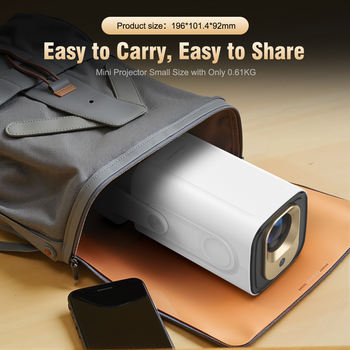 携帯用小型hy310のため1080p 4kサポートが付いているプロジェクターを