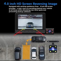 Auto Dvr 3 Camera Lens 4.0 Inch Touch Hd Dash Camera 3 Manier Auto Dual Lens Met Achteruitrijcamera video Recorder Auto Dash Cam