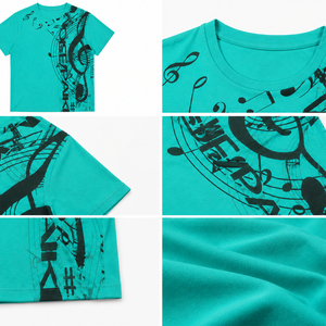 <span class=keywords><strong>T</strong></span>-<span class=keywords><strong>shirt</strong></span> graphique <span class=keywords><strong>vintage</strong></span> Millennial, motif note de <span class=keywords><strong>musique</strong></span> bleu lac, coupe classique, décontracté, pour hommes et femmes, personnalisable - Product Image 4