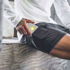 Shorts de course pour hommes, shorts de sport 2 en 1, séchage rapide, entraînement, fitness, jogging, pantalon court d'été pour hommes - Product Image 2
