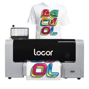 Locor A3 DTF 30cm roll pet film printer to garments T-shirts clothes various fabrics printing machine on sale