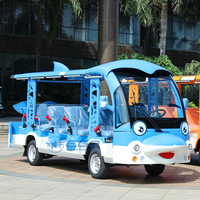 Bus de tourisme électrique 14 places à thème dessin animé pour événements et excursions en extérieur, ambiance festive