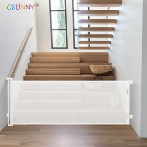Barrière de sécurité rétractable pour bébé en maille PVC, barrière d'<span class=keywords><strong>escalier</strong></span> rétractable pour bébé, protection de porte de sécurité pour bébé, clôture de sécurité pour bébé - Product Image 3