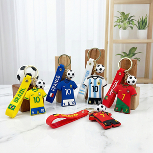 アウトドアスポーツ2026サッカー大会キーホルダー、サッカーユニフォームチャーム、車キーリング、人形バッグペンダント、カスタムDIY、多素材対応 - Product Image 2