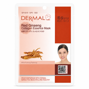 แผ่นมาส์กหน้า ดีร์มอล เรด จินเส็ง คอลลาเจน เอสเซนส์ มาส์ก 23 กรัม - Product Image 1