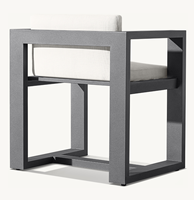 BAHIA luxe tous temps Patio jardin hôtel plage salle à manger ensembles extérieur Durable en aluminium enduit de poudre fauteuil de salle à manger