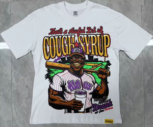 T-shirts pour hommes de haute qualité 100% coton imprimés, vêtements oversize, T-shirts « THAT'S a AWFUL LOT of COUGH SYRUP » pour hommes - Product Image 4