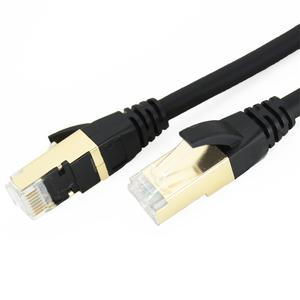5m SFTPブラックイーサネットケーブルパッチコードCAT6A/CAT7 26AWG(7/0.16MM) PVC BC高性能通信ケーブル付き - Product Image 1