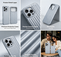 Étui de téléphone de luxe en argent, design valise, antichoc, protection intégrale de l'objectif, prise en main fine pour iPhone