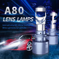 A80 Mini H7 LED Projecteur Lentille Phare Ampoules Feux De Croisement Canbus 20000LM 6000K Blanc RHD LHD Auto Motos Phares Antibrouillard Phare